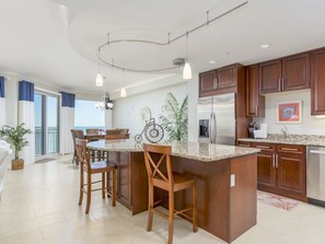 Microwave, dishwasher, high chair