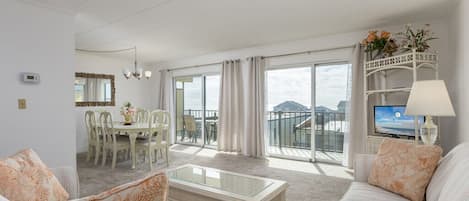 Una televisión, un reproductor de DVD