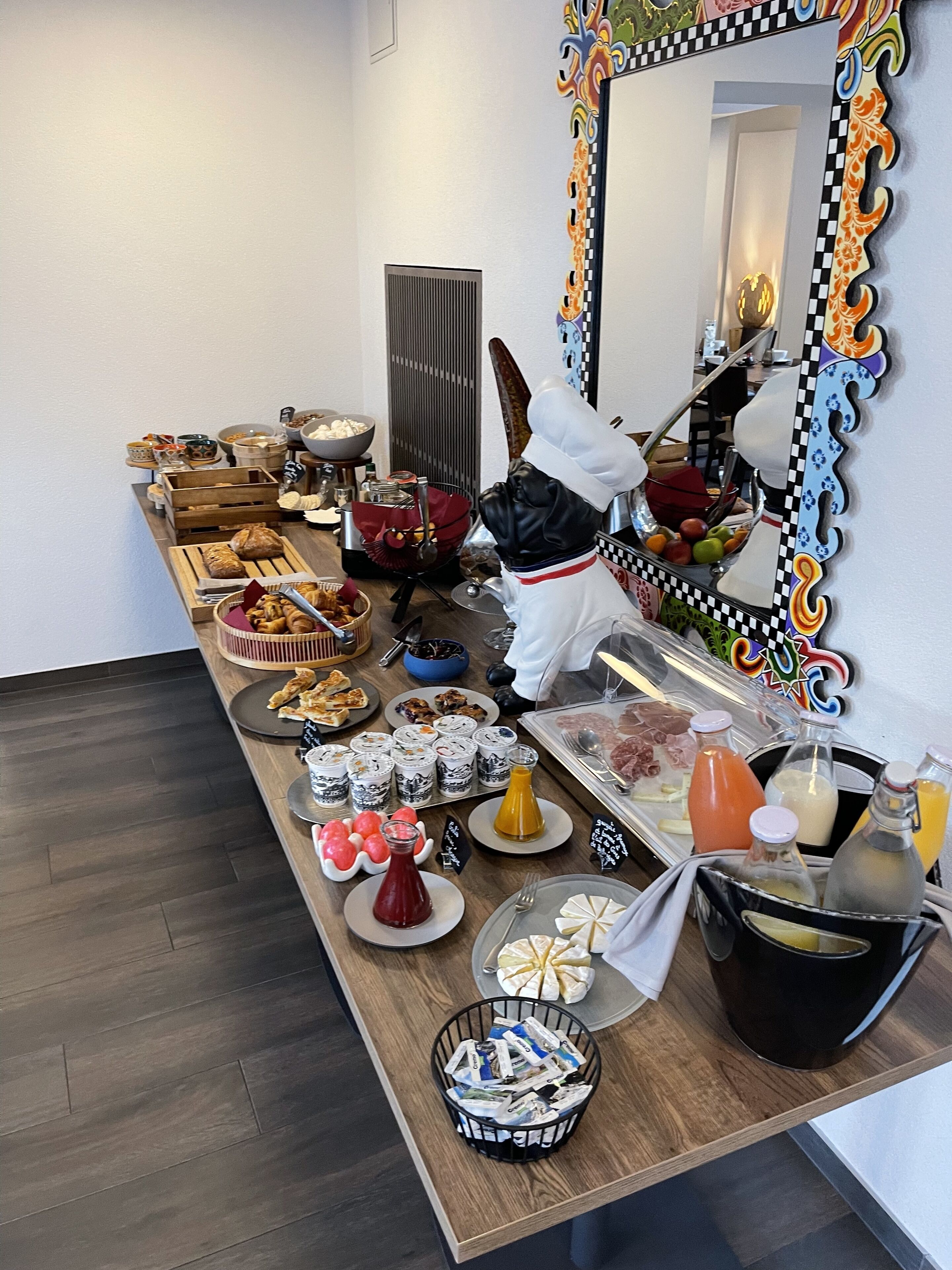 Tägliches Frühstücksbuffet (19 CHF pro Person)