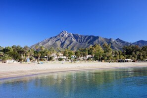 Sun loungers, beach towels