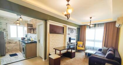 Luxusappartement in der Innenstadt von Alexandria, Meerblick, Einkaufsmöglichkeiten und Restaurants in der Umgebung