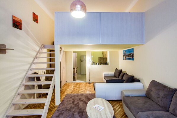Apartment, 1 Bedroom | Living area - Balassi 27 Apartment (Budapest)