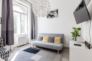 Apartemen, 2 kamar tidur | Area keluarga | TV layar datar