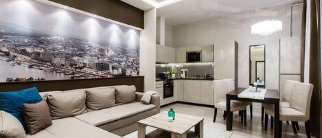 Apartment, 1 Bedroom | Living area