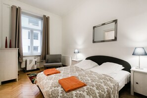 Huoneisto, 1 makuuhuone | 1 makuuhuone, ilmainen Wi-Fi, vuodevaatteet
