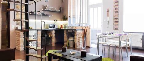 Departamento, 1 habitación | Área de sala de estar