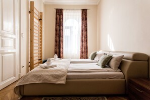 Apartemen, 1 kamar tidur | 1 kamar tidur, Wi-Fi gratis, dan seprai linen