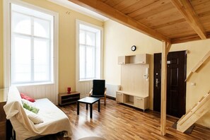 Apartment, 1 Bedroom | Living area