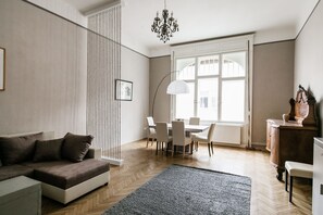 Appartement, 1 chambre | Aire de séjour