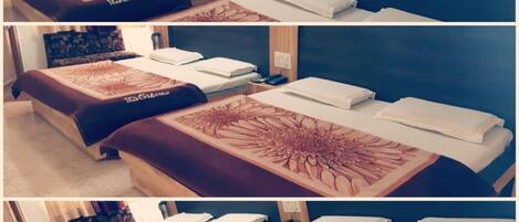 Premium bedding, down duvets, memory-foam beds, individually furnished