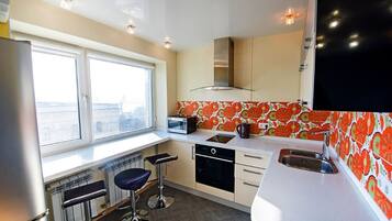 Apartment | Eigene Küche | Kühlschrank, Mikrowelle, Herdplatte, Wasserkocher