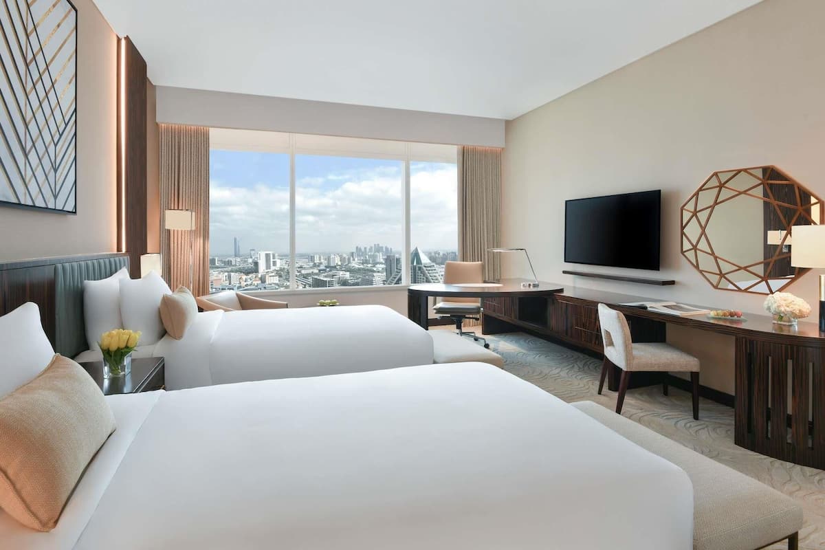 Habitación Deluxe, 2 camas individuales | Ropa de cama de alta calidad y minibar