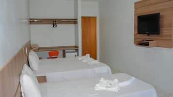 Desk, blackout curtains, iron/ironing board, free WiFi