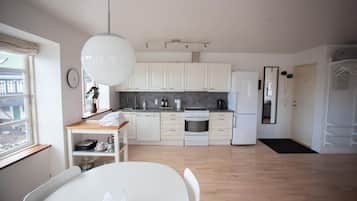 Apartment, 1 Bedroom | Private kitchen | Full-size fridge, oven, stovetop, dishwasher
