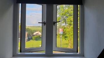 2 bedrooms, blackout curtains, iron/ironing board, free WiFi