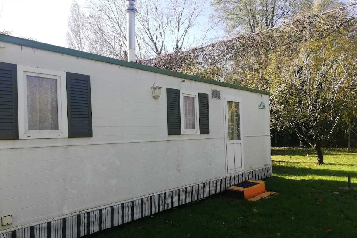 Mobile Home, 1 chambre, dans les dépendances (Arancione) | 1 chambre, bureau, draps fournis