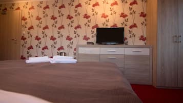 Premium bedding, down duvets, soundproofing, iron/ironing board