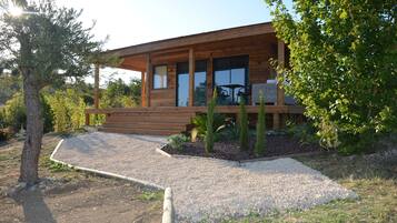 Cabane Panoramique, spa privatif, vue montagne (Cabane des Baies Sauvages) | Literie de qualité supérieure, matelas Select Comfort