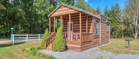 Panoramic Cabin, Private Bathroom, Mountain View (Raccoon Run)