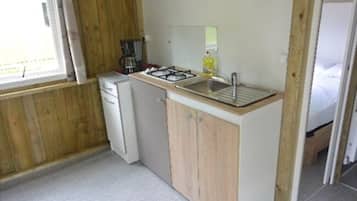 Mobile home - 3 soveværelser | Privat tekøkken | Køleskab, mikrobølgeovn, kogeplade, kaffe-/temaskine