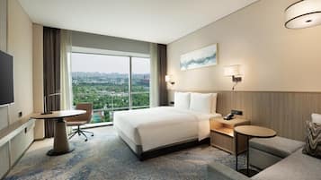 Room, 1 King Bed with Sofa bed | Premium bedding, down comforters, Select Comfort beds, minibar