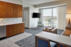 Suite, 1 Bedroom, Bay View | Living area | Flat-screen TV, pay movies