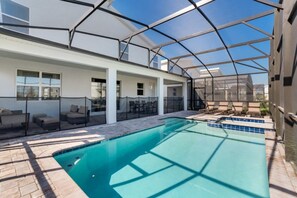 A heated pool - Rent a Luxury Mansion on Storey Lake Resort, Minutes from Disney, Orlando Mansion  3232 (Orlando)