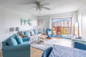 TV, DVD player - 2955 - Lois' Atlantic View, Condo for a small group getaway just a short distance from the beach (Duck)