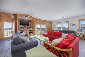 TV, DVD player - 1446 - Whale Of A Good Time, 6-bed 6-bath Corolla, NC, pet friendly, private pool (Corolla)