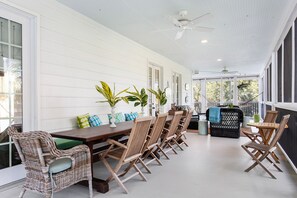 Dining - Tybee Island retreat w/ palmetto fireplace, ping pong & steps to beach (Tybee Island)
