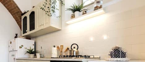 Fridge, oven, stovetop, dishwasher