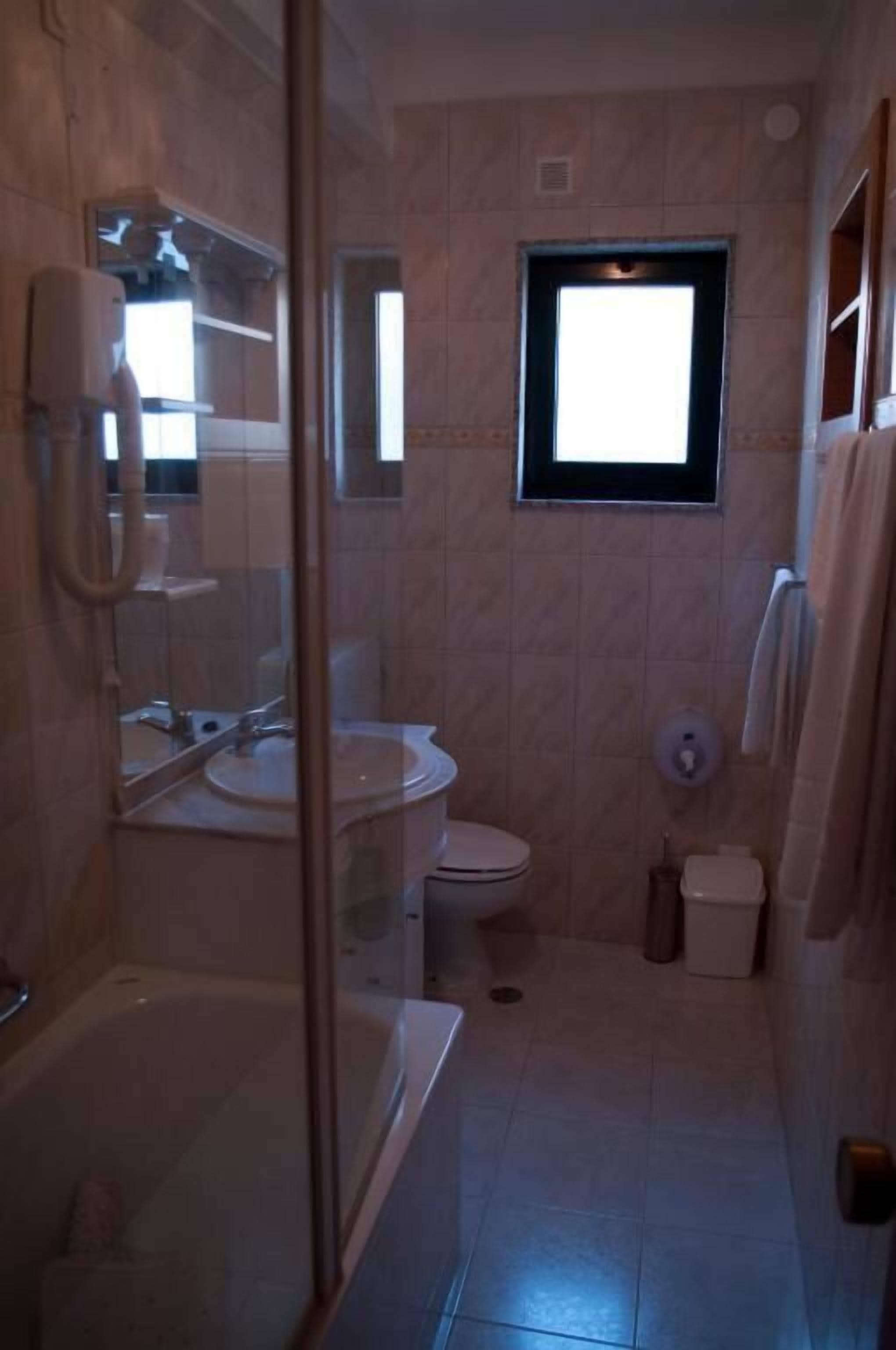 Hair dryer, bidet, towels