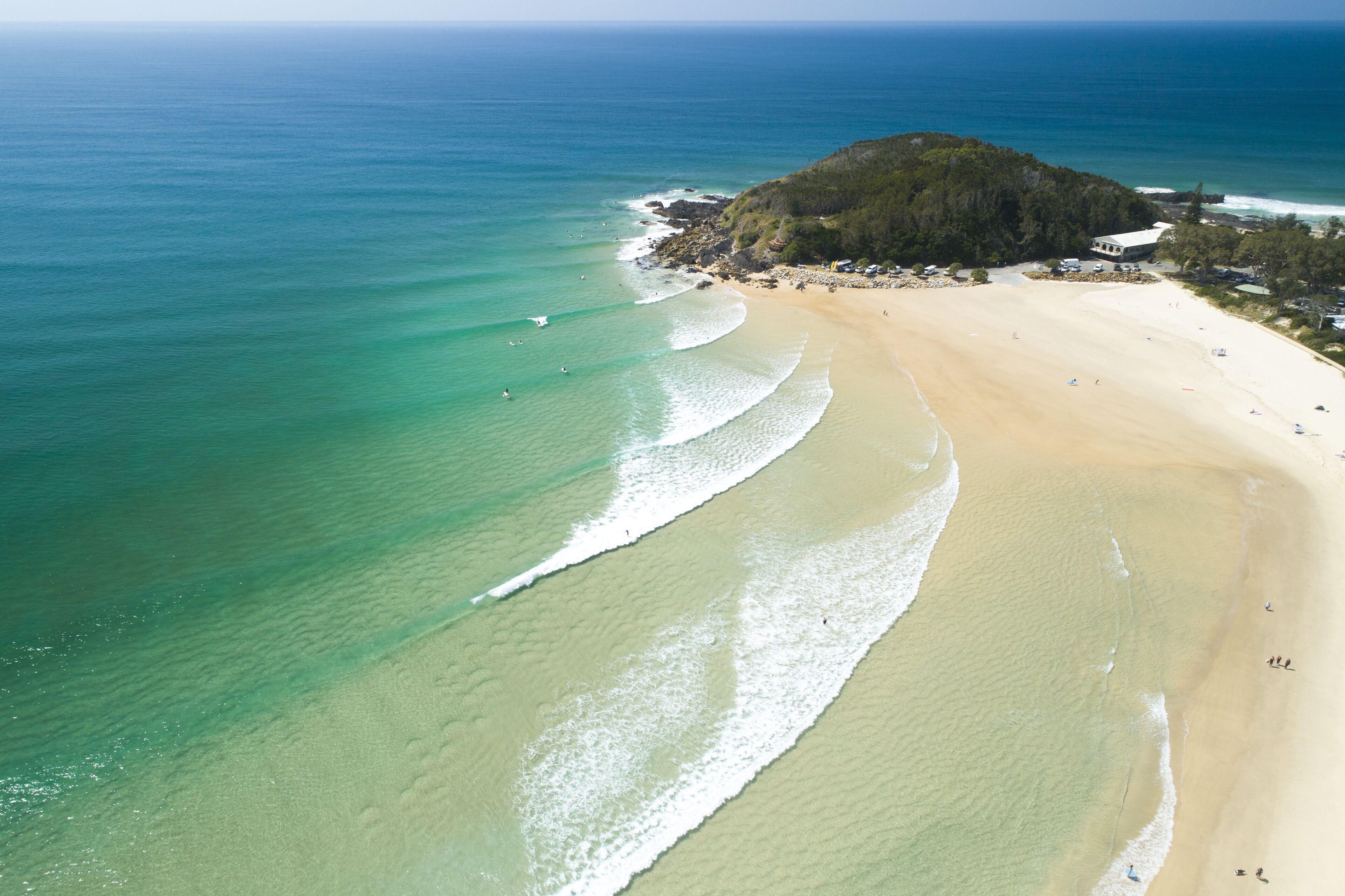 The point breaking on a perfect day