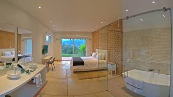 Ropa de cama de alta calidad y minibar