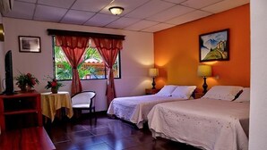 Double Room, 2 Queen Beds | In-room safe, free WiFi, bed sheets - Hotel Plaza Guanacaste (Managua)