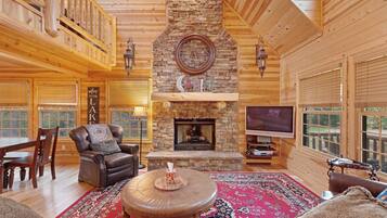 TV, fireplace, DVD player