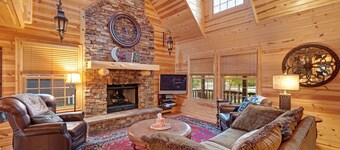 Log Cabin-Style Home with Private Hot Tub and Close Proximity to the Lake