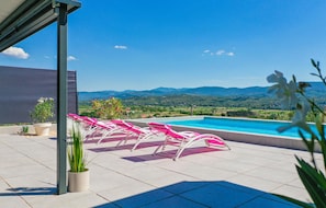 A heated pool