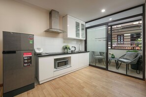 Căn hộ Superior | Két bảo mật tại phòng, bàn, khu vực làm việc phù hợp cho laptop 