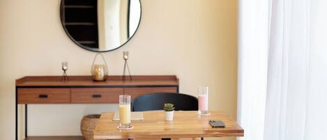 Desk, free WiFi, bed sheets, wheelchair access