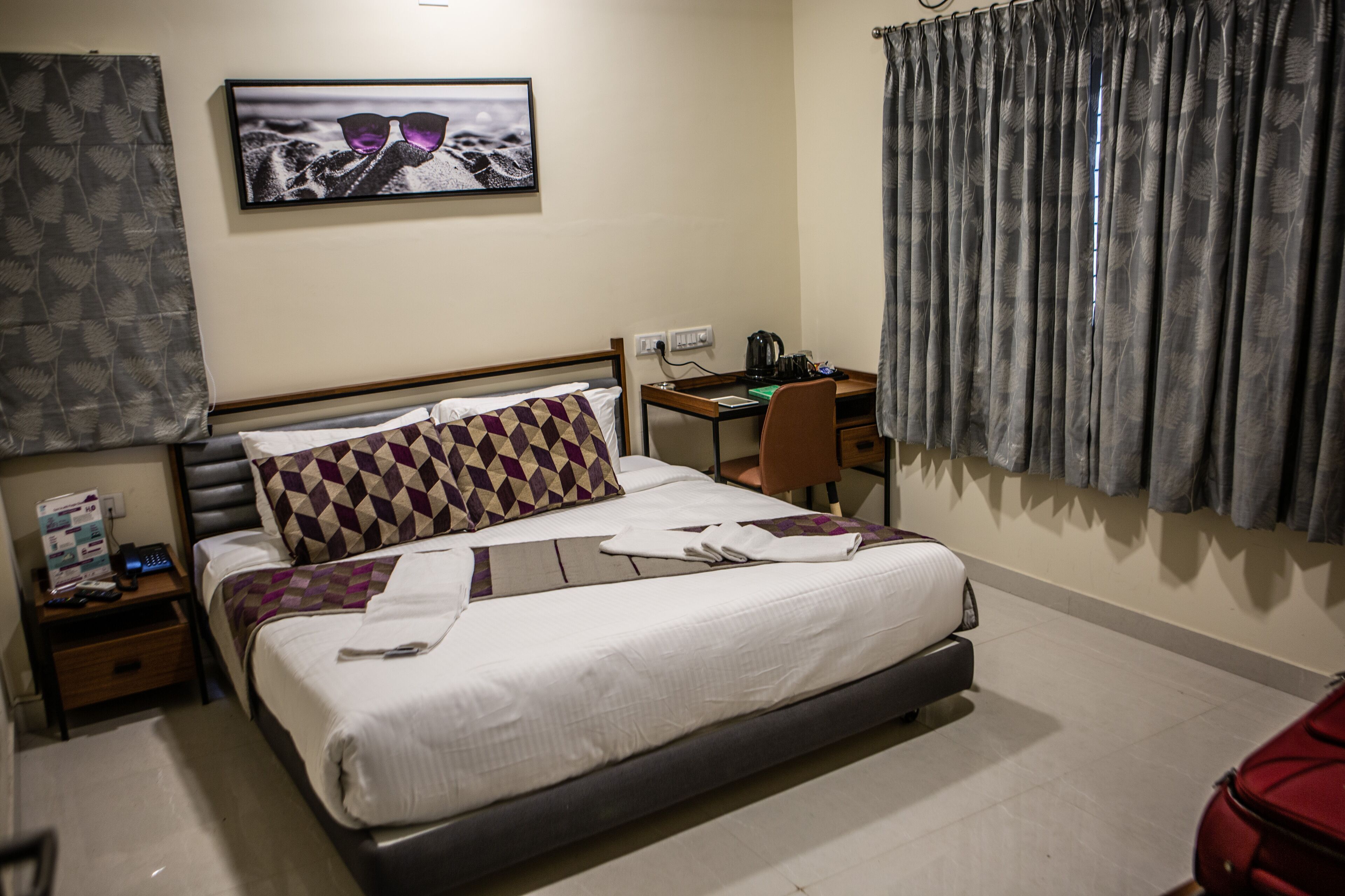 Desk, free WiFi, bed sheets, wheelchair access