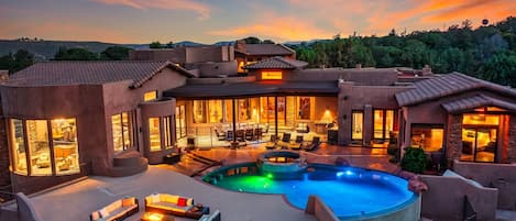 A heated pool