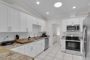 Microwave, oven, stovetop, dishwasher