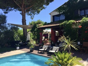 Piscine extérieure, piscine chauffée