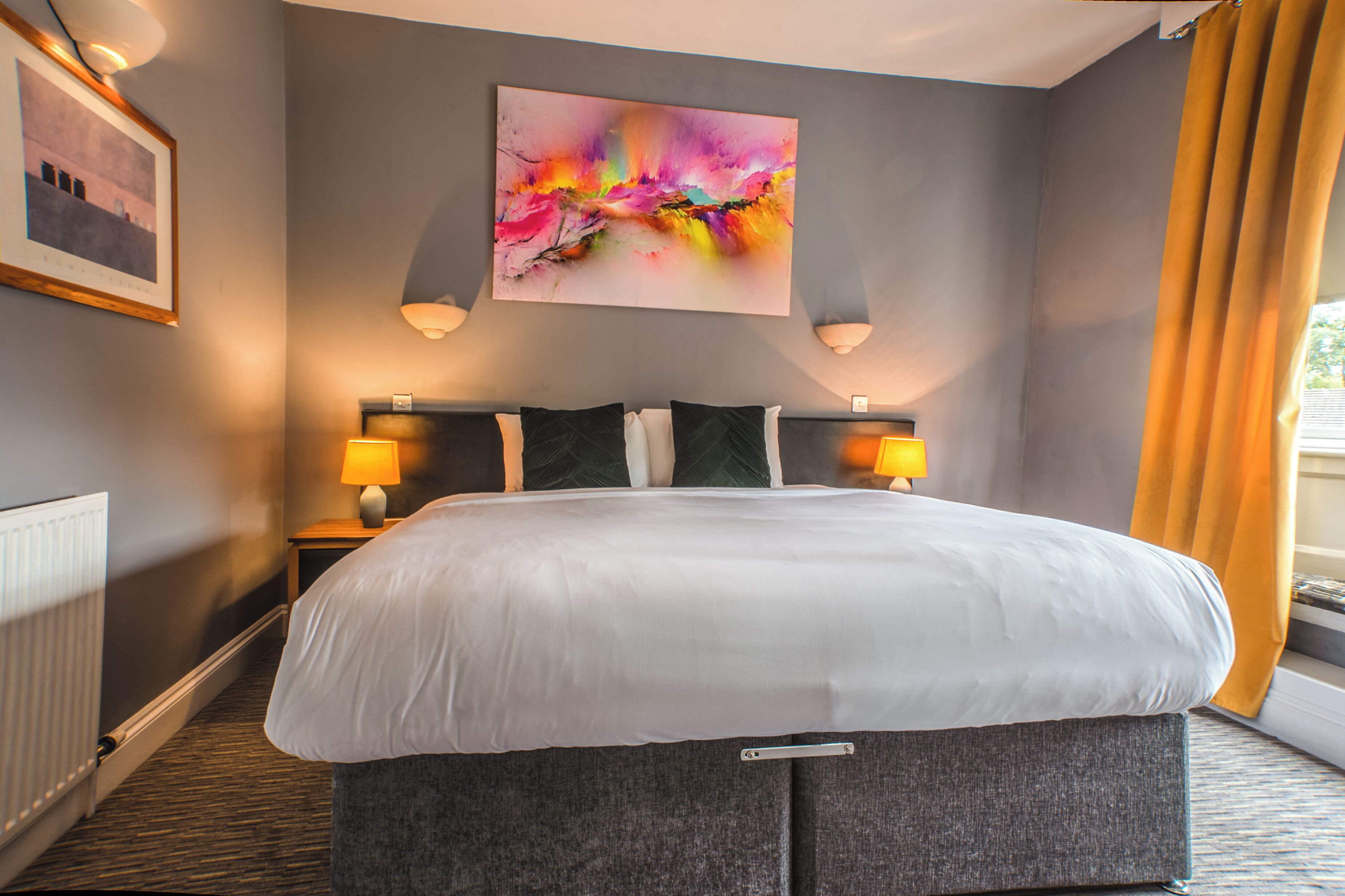 Premium bedding, individually decorated, individually furnished, desk