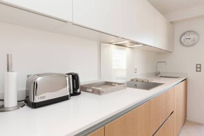 Fridge, microwave, oven, dishwasher - Carlton area: chic & new 2 beds/ 2 baths (Cannes)