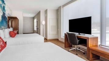 Premium bedding, pillow-top beds, desk, free cots/infant beds