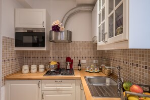 Standard-Apartment, 1 Schlafzimmer | Eigene Küche | Großer Kühlschrank, Mikrowelle, Herdplatte