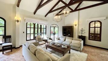 TV, DVD player, stereo