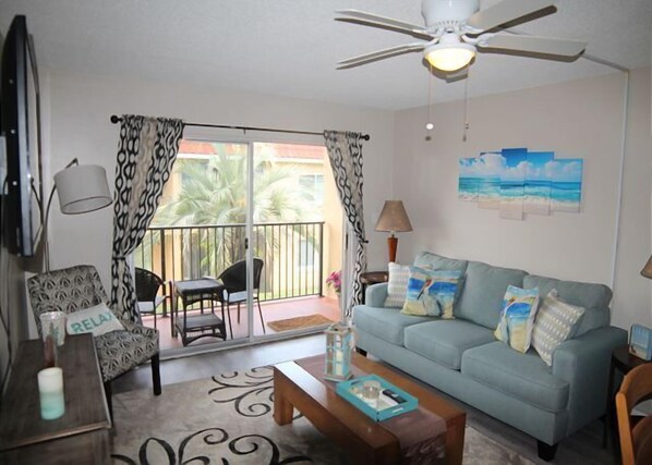 Appartamento, letti multipli, balcone, vista giardino | Vista dalla camera